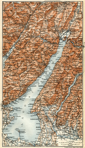 Garda Lake district map, 1913