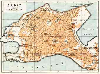 Cádiz city map, 1929