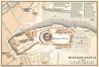 Windsor Castle map, 1909