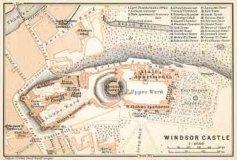 Windsor Castle map, 1909