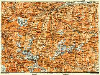 Graian Alps map, 1908