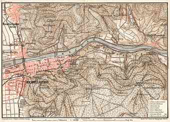 Heidelberg and environs map, 1906