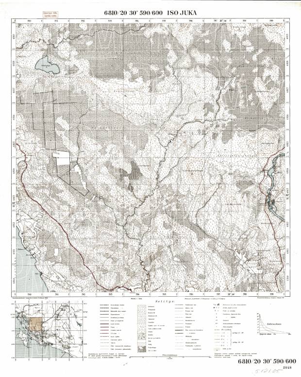 Suuri-Joki (GES-25). Iso Juka. Topografikartta 512105. Topographic map from 1933. Use the zooming tool to explore in higher level of detail. Obtain as a quality print or high resolution image