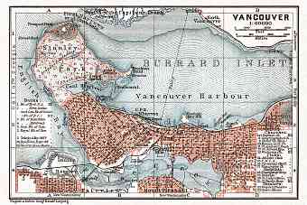 Vancouver city map, 1907