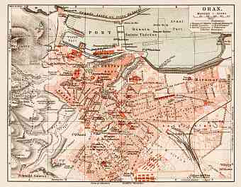 Oran (وهران) city map, 1913