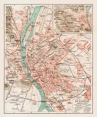 Budapest and its environs map, 1903