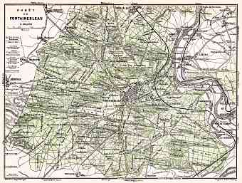 Forest of Fontainebleau (Forêt de Fontainebleau) and Town of Fontainebleau map, 1931