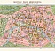 Paris city map. Monumental Plan of Paris, about 1910