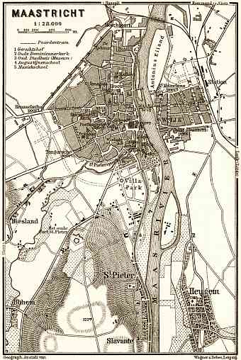 Maastricht city map, 1904