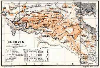 Segovia city map, 1929