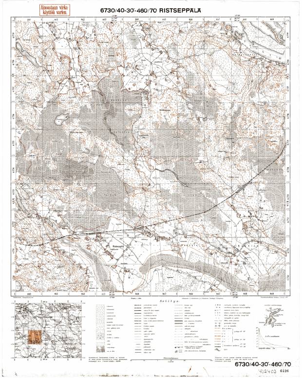 Žitkovo. Ristseppälä. Topografikartta 402403. Topographic map from 1934. Use the zooming tool to explore in higher level of detail. Obtain as a quality print or high resolution image