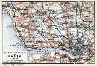 Porto Area Map, 1913
