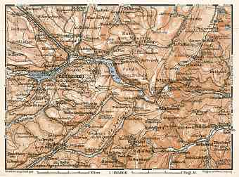 Gérardmer and environs map, 1909