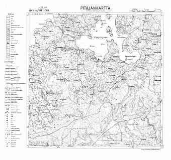 Tyrjä. Pitäjänkartta 412309. Parish map from 1938