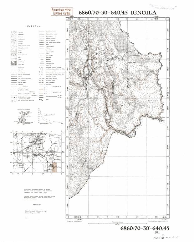 Ignoila. Topografikartta 512409, 521307. Topographic map from 1939. Use the zooming tool to explore in higher level of detail. Obtain as a quality print or high resolution image