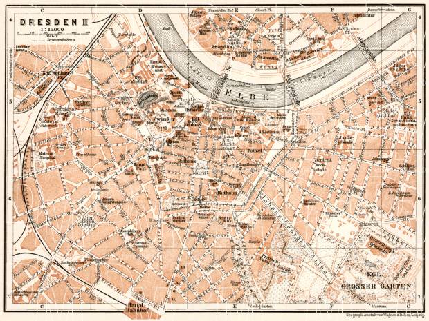 Dresden central part map, 1911. Use the zooming tool to explore in higher level of detail. Obtain as a quality print or high resolution image