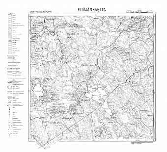 Rautjärvi. Pitäjänkartta 411212. Parish map from 1944
