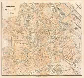 Vienna (Wien) city map, 1905