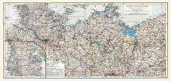 Germany, western provinces of the northwestern part (with Schleswig). General map, 1906