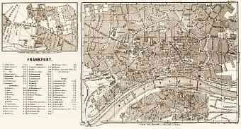 Frankfurt (Frankfurt-am-Main) city map, 1887