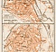 Dinkelsbühl, city map. Nördlingen city map, 1909