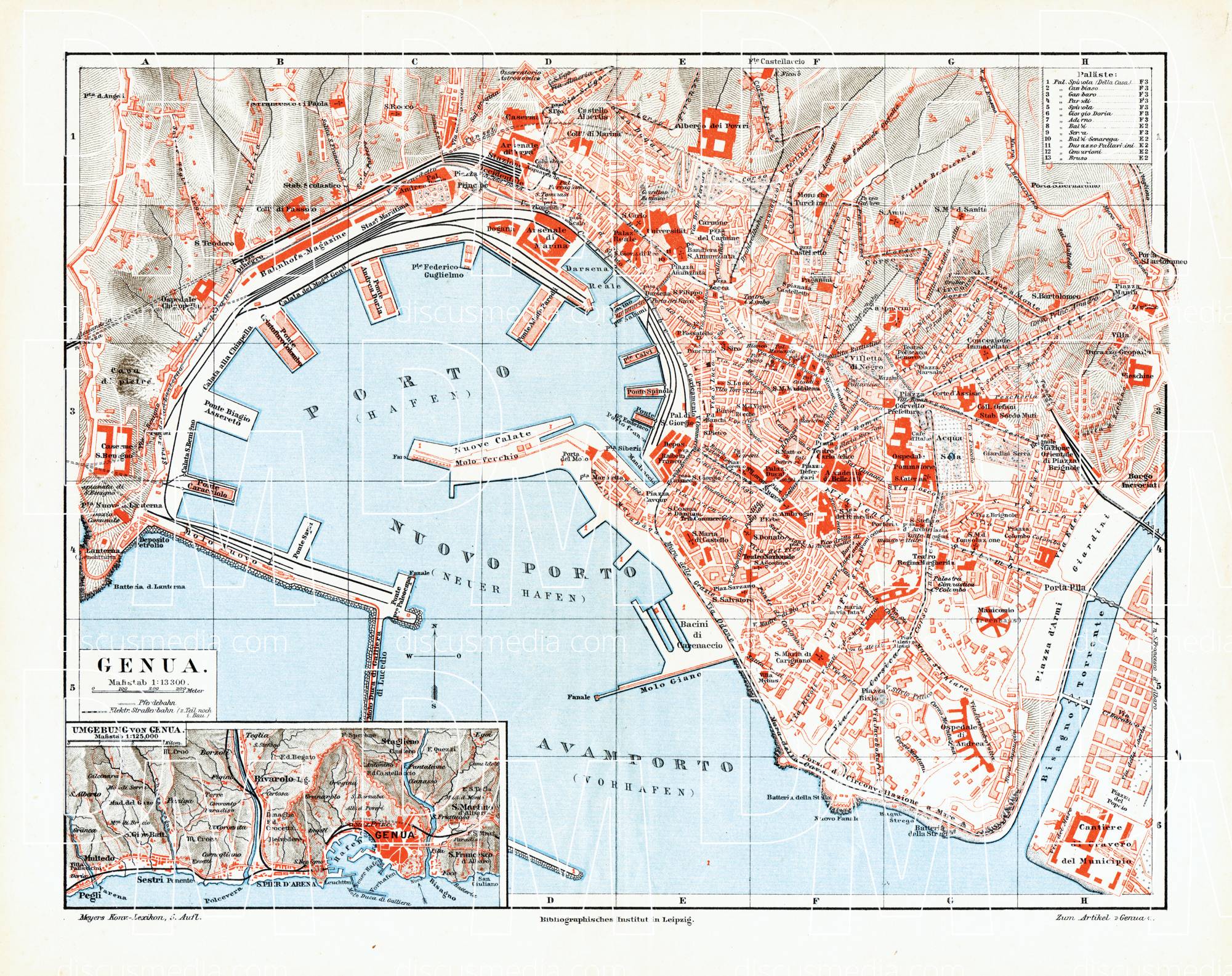 genoa-italy-tourist-map