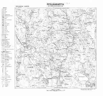 Brusnitšnoje. Juustila. Pitäjänkartta 411104. Parish map from 1942