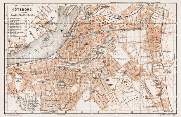 Göteborg (Gothenburg) city map, 1931. Use the zooming tool to explore in higher level of detail. Obtain as a quality print or high resolution image