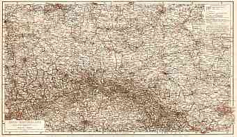 Germany, southeastern regions. General map of southeastern provinces of the German Empire, 1906