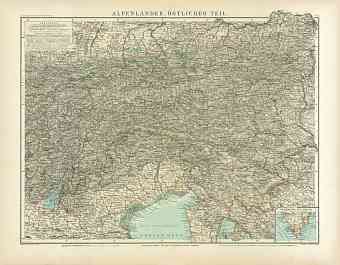 East Switzerland on the map of the eastern Alpine countries, 1905