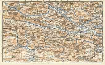 Slovenia on the map of West Karawanks (Karawanken) and North Julian Apls (Julijske Alpe, Alpi Giulie), 1929