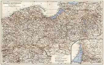 North Poland on the map of northeastern part of Germany (with East Prussia), 1911