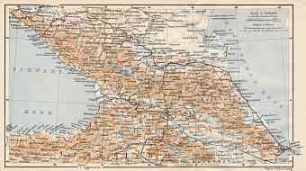 Turkey on the general map of Caucasus, 1914