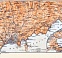 Monaco on the map of Nice, Menton and environs with Beaulieu-sur-Mer, 1913